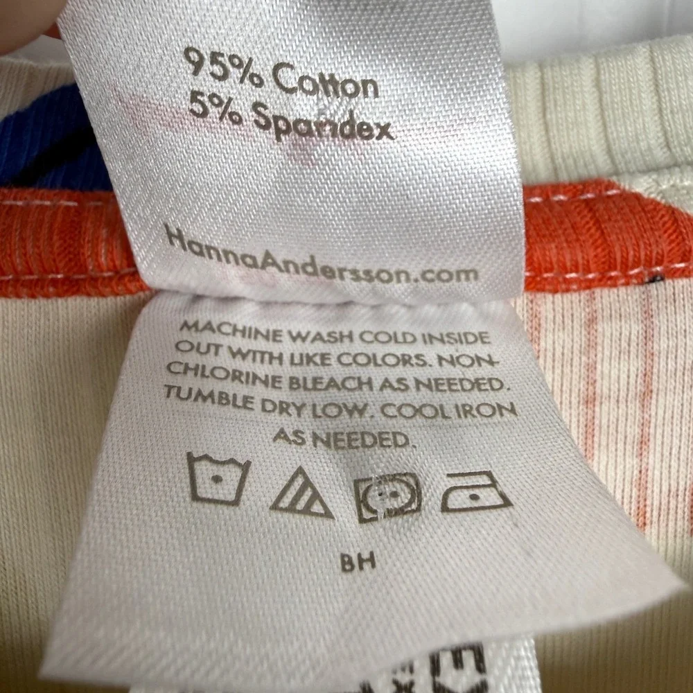 Hanna‎ Andersson Girls Ribbed Colorful Pears Print Long Sleeve Dress Size 12 - Picture 5 of 7